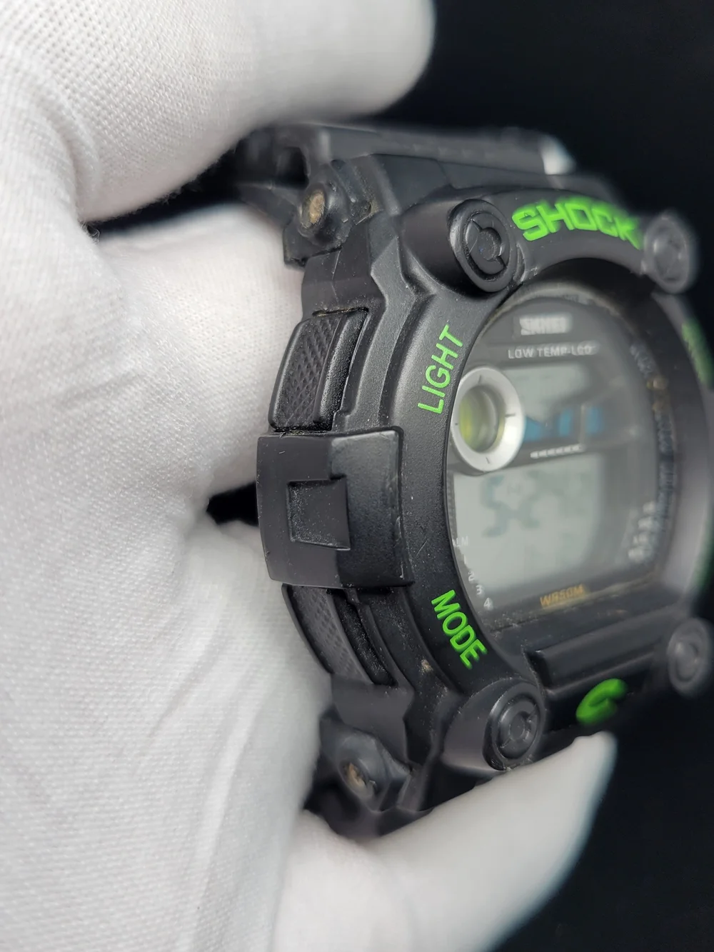Skmei Black and Green Digital Shock Sports Watch